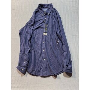 Ralph Lauren Featherweight Mesh Shirt Mens XL Navy Blue NWT